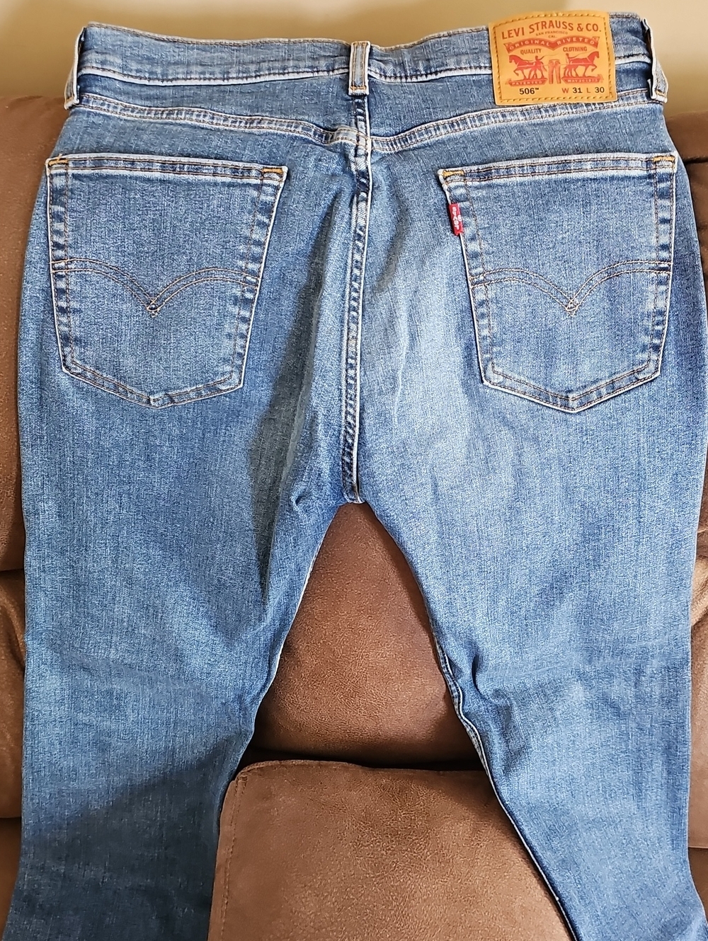 Levi's Men's Light Blue Slim Straight Jeans Worn 1 Time